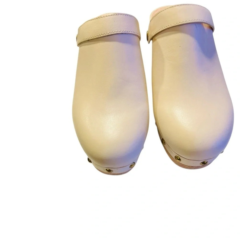 J.Crew dusty ivory Size 7 Grace Convertible Leather Clogs